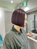 ピークス 渋谷店(Peaks) グレージュ/顔周りレイヤーボブ/韓国巻き/結べるレイヤーカット