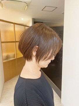 チェレ ブラン 堺東店(Chere brun) 30代40代ショートカット×ひし形ショート×艶髪ブラウン
