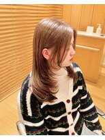 オーガニックエコ 川越(organic+eco)&nbsp;ブリーチなしアッシュベージュ×レイヤーカットで垢抜け透明感