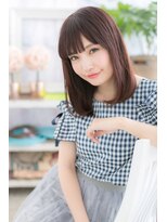 ミック ヘアアンドメイク アップ 駒込店(miq Hair&Make up) 大人かわいい☆ピンクブラウンナチュラルストレート