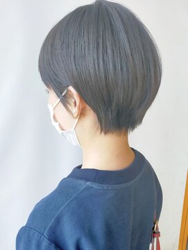 モリオフロムロンドン 原宿本店(morio from London) 【morio原宿】ナチュラル耳かけショート　暗髪