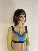 切りっぱなしロブ&顔まわりレイヤー