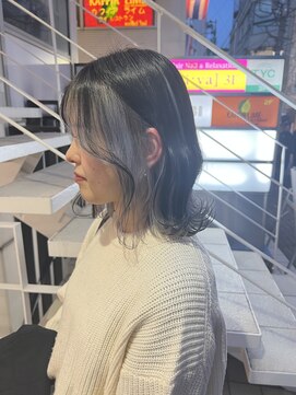 アソビセカンド 原宿(ASOBI 2nd) 前髪/マチルダボブ/ピンクベージュ/インナーグレージュ/ブルー