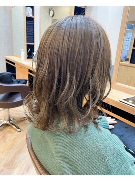 シーバイシオン(Sea by sion) カーキベージュゆるふわミディ