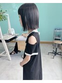 大人可愛い切りっぱなしボブ