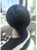 ハッシュカット/フルバング/似合わせカット/レッドブラウンkana