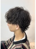 波巻きスパイラルパーマ40%+マッシュウルフ