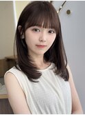 小顔レイヤーカット×ナチュラルグレージュ30代40代50代