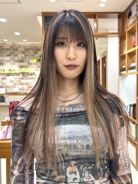 ピークアブー アヴェダ アトレ恵比寿(PEEK-A-BOO AVEDA) デザインカラー/ハイライト/ベージュ