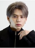 韓国ヘアカルマパーマコンマバングセンターパート黒髪ウルフ