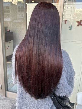 ミニム ヘアー(minim hair) 【minim×miku】wine red