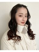 ゆる巻ロング×前髪アレンジ