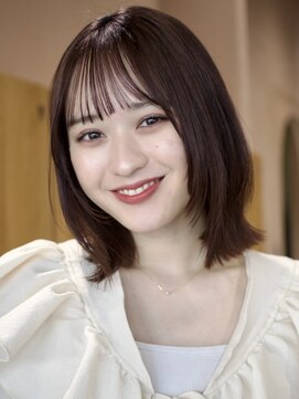 ガーデンヨコハマエスト(GARDEN YOKOHAMA est) ボブ　デジタルパーマ風レイヤー　チェリーブラウン　ベージュ