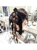 ダブルポニースタイル