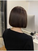 艶ミニボブ　新宿/髪質改善/透明感カラー/ミニボブ