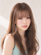 カミガミ 栄(KAMIGAMI)&nbsp;ミルクティーベージュ韓国レイヤー×シースルーバング