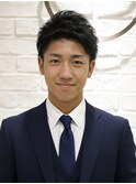 メンズツーブロック爽やか束感ショートワイルドアップバング