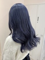 ユウル 横浜(juhl.)&nbsp;ネイビーブルーブリーチダブルカラーブルージュブルーブラック
