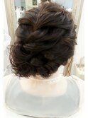 編みこみサイドアップ　ヘアセット