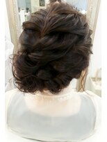 編みこみサイドアップ　ヘアセット