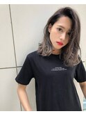 グレージュバレイヤージュロブ