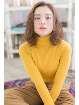 ミック 日暮里店(miq) ラフかわいい…ミルクティーブラウン・抜け感・色っぽミディb