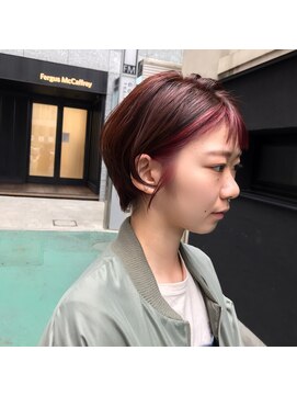 ラレイ(Lalei) ＊ピンクインナーカラー×ショート　辻幸奈　表参道