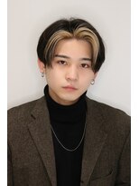 ネイビー(NAVY)&nbsp;2021流行のフェイスフレーミングカラー×サラサラヘア