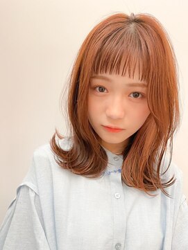 ネオリーブアイム 横浜西口店(Neolive aim) 顔周りレイヤースタイル ミディアムヘア