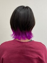 ヘア ナヴォーナ 千代ケ崎店(hair NAVONA) ウルフカット×インナーカラー（ライトパープル）