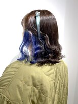 クアトログランシュ 水戸店(QUATRO×GranCieux) インナー×ブルー【水戸/ブリーチ/インナーカラー】