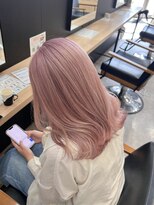 ジーニー 横浜(giinii) レイヤーカット__ペールピンク