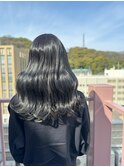 #黒染めなし #ブルー #ブルーブラック #暗髪 #就活 #ブラック