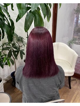 アン(Hair make un) チェリーレッド