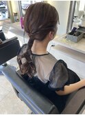 結婚式SET　リボンアレンジ　お呼ばれヘアー