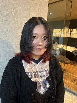 マウ(mau) インナーカラーにザクザクレイヤー