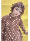 小顔春カットふんわりレイヤー大人可愛いナチュラルブラウン