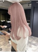 くびれヘア/アプリコットオレンジ/夏のヘアアレンジ/梅田