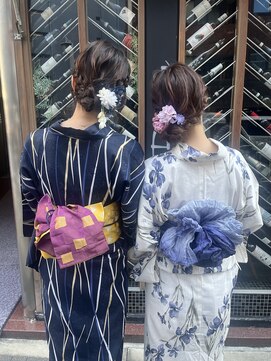 ヘアコレクション アンジュ(Hair collection Unge) ゆるふわシニヨン+浴衣着付け＊