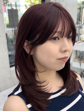 ビューブルー 亀戸錦糸町(VIEW BLUE) 美髪カールピンクブラウンヘアメイクセミディ似合わせ前髪