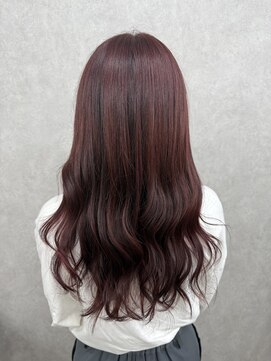 ブリーチなしレッドブラウンカラー♪