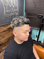 クラウン(CROWN)&nbsp;極道パーマ&ホワイトメッシュ