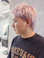 シープドッグ(SHEEP DOG)&nbsp;ホワイトベージュ　メンズカット　ハイトーン　メンズブリーチ