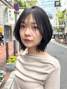 ジアン バイ ミルボン NU茶屋町+(GIEN by milbon) レイヤーボブ/くびれボブ/シースルー/顔まわりレイヤー
