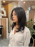 海外レイヤーカット＊顔周りレイヤー＊ハッシュカット＊銀座