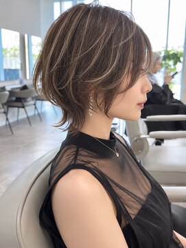 ダブルトーキョー シブヤ(W-TOKYO SHIBUYA) ショートハッシュカットハイライト×ネオウルフ20代30代40代