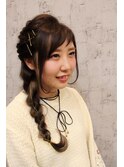 三つ編みアレンジ