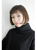 ヘムラインカラー×ストレートボブスタイル