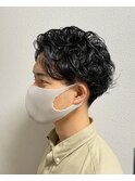 七三分け ショートパーマ【広尾/恵比寿】