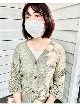 パロ アルト(Palo Alto) Aラインボブ×パープルブラウン